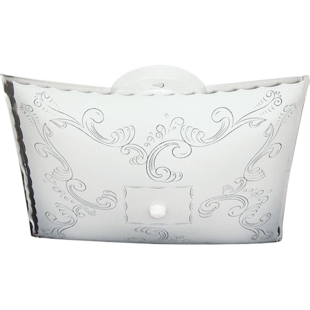 Home Impressions 12 In. White Incandescent Flush Mount Ceiling Light Fixture ICL7WH